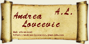 Andrea Lovčević vizit kartica